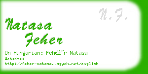 natasa feher business card